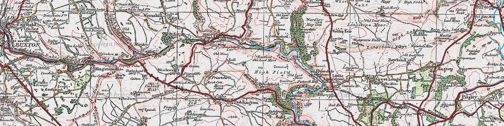 Old map of Litton Mill in 1923
