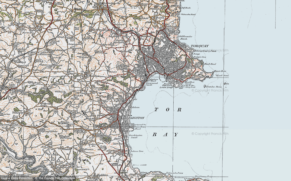 Old Map of Livermead, 1919 in 1919