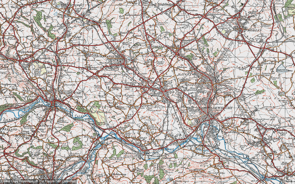 Old Map of Liversedge, 1925 in 1925