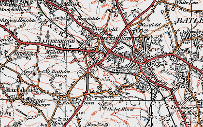 Old map of Liversedge in 1925