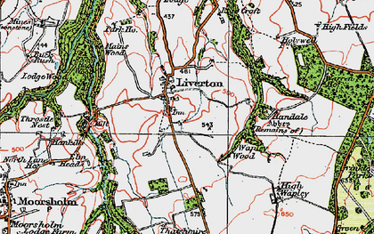 Old map of Waupley Wood in 1925