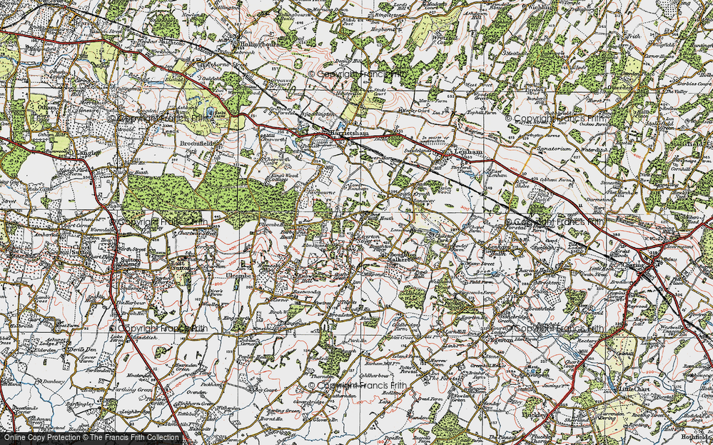 Old Map of Liverton Street, 1921 in 1921