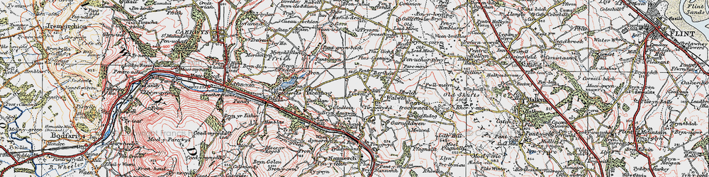 Old map of Lixwm in 1924