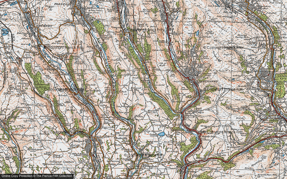 Old Map of Llan-dafal, 1919 in 1919