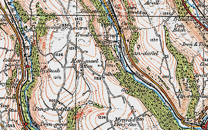 Old map of Llan-dafal in 1919