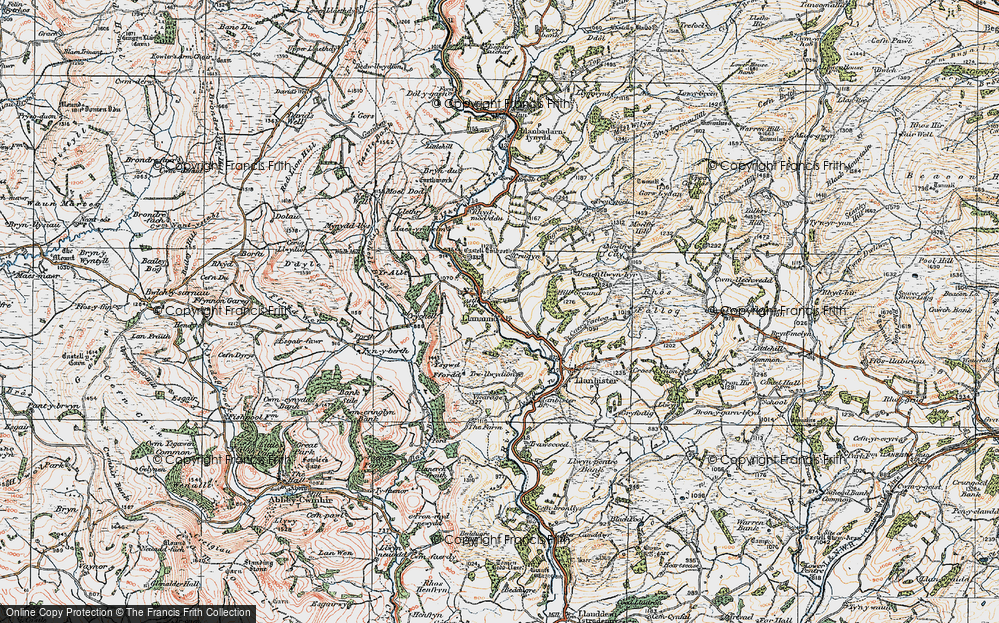 Old Map of Historic Map covering Treboeth in 1920