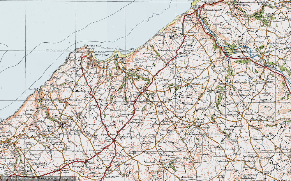 Old Map of Llanarth, 1923 in 1923