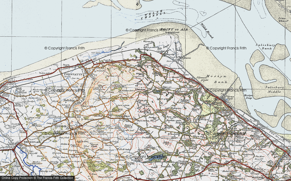 Old Map of Llanasa, 1922 in 1922