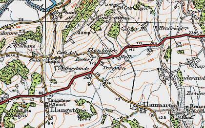 Old map of Llanbeder in 1919