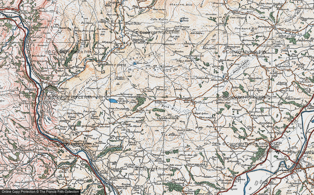 Old Map of Llanbedr, 1919 in 1919