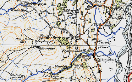 Old map of Afon Dulyn in 1922