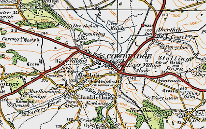 Old map of Llanblethian in 1922