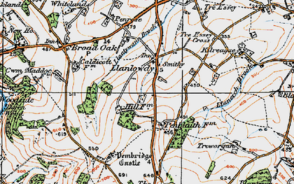 Old map of Llancloudy in 1919