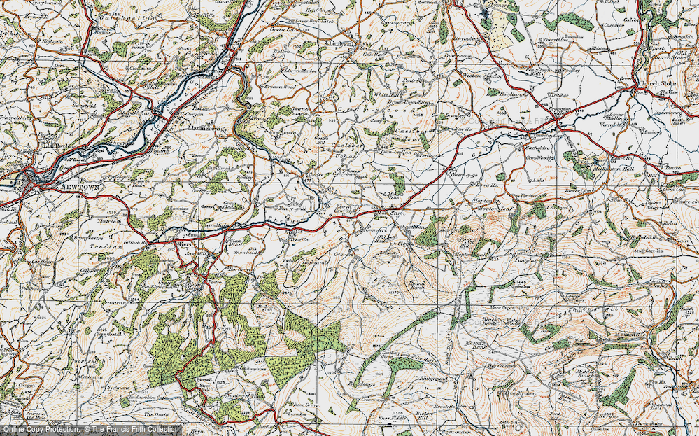 Old Map of Llancowrid, 1920 in 1920