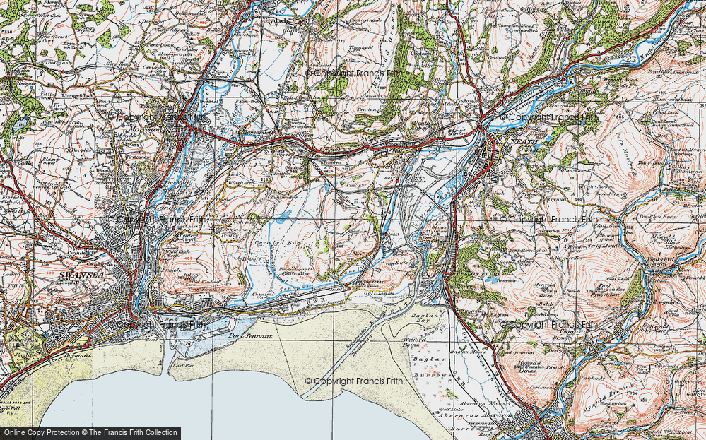 Old Map of Llandarcy, 1923 in 1923