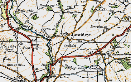 Old map of Alexanderstone in 1923