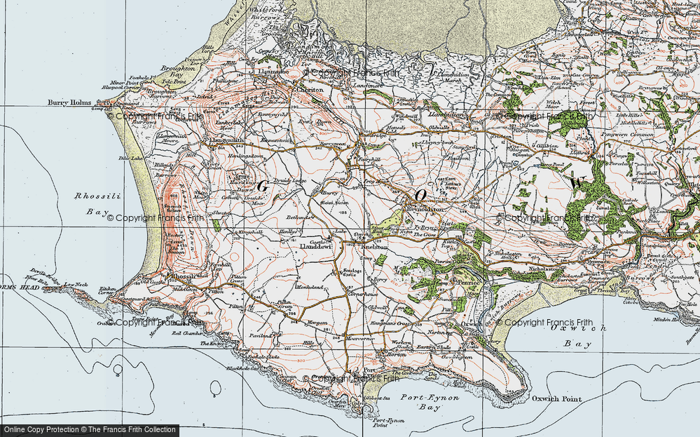 Old Map of Llanddewi, 1923 in 1923