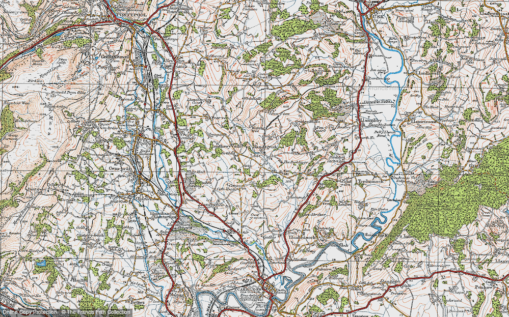Old Map of Llanddewi Fach, 1919 in 1919