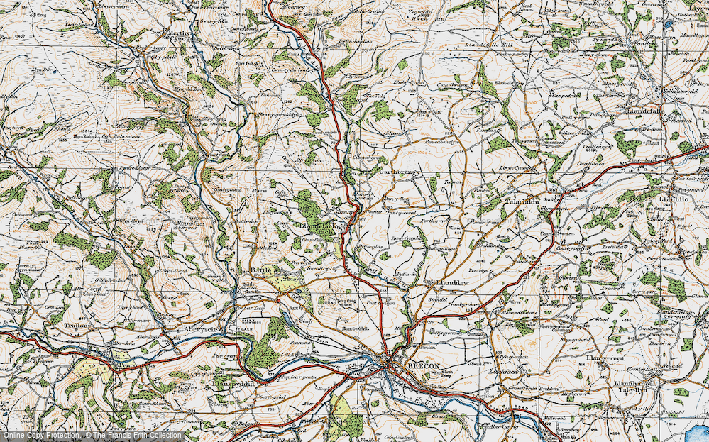 Old Map of Llandefaelog, 1923 in 1923
