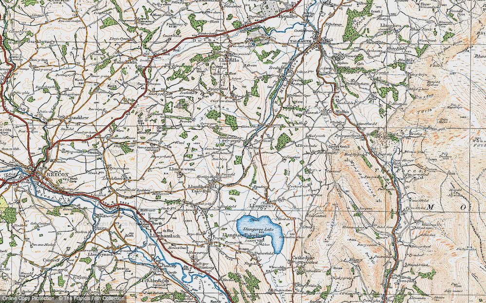Old Map of Llandefaelog-tre'r-graig, 1919 in 1919