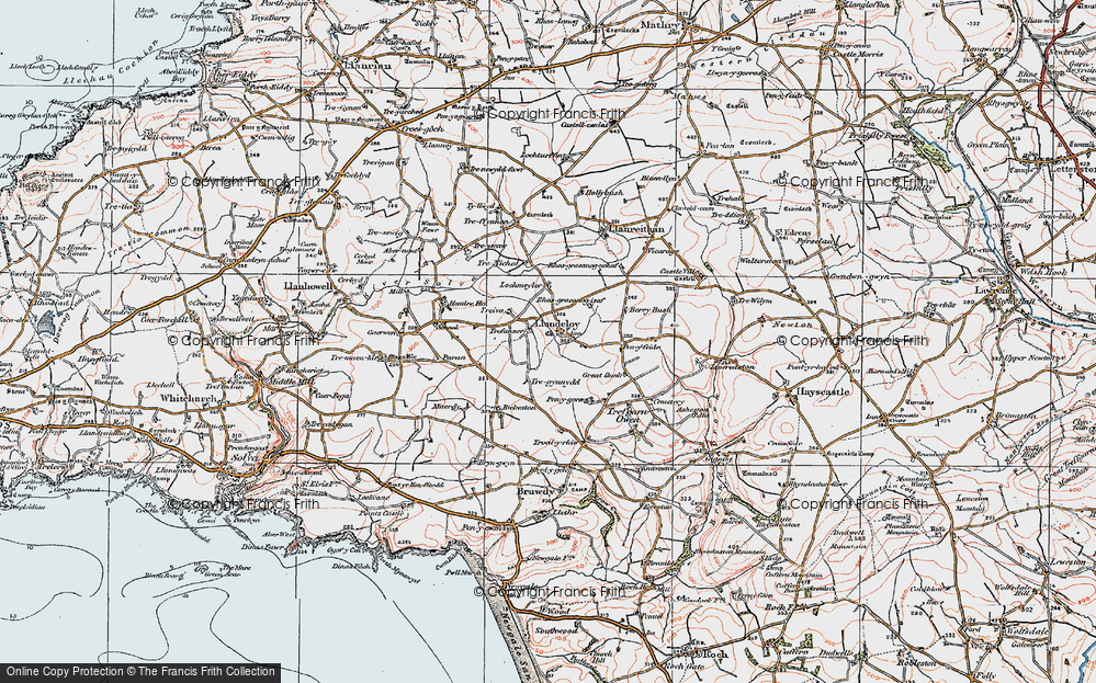 Old Map of Llandeloy, 1922 in 1922