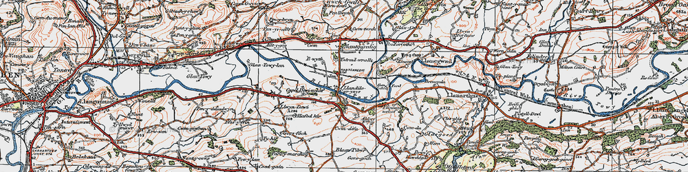 Old map of Blaenpibwr in 1923