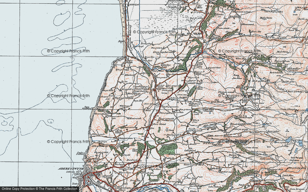 Old Map of Historic Map covering Aberceiro in 1922
