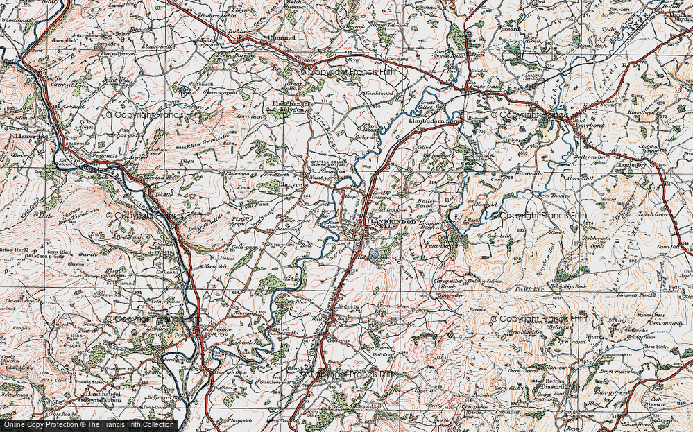 Old Map of Llandrindod Wells, 1923 in 1923