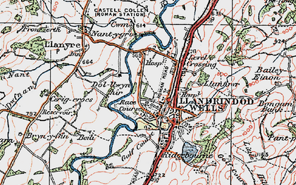 Llandrindod Wells 1923 Pop758689 Index Map 