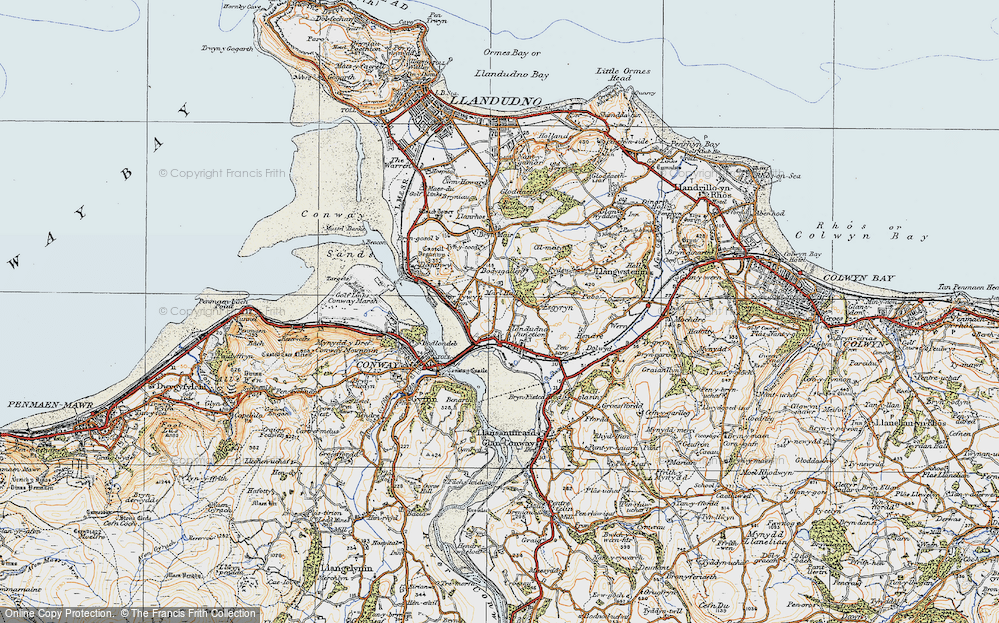 Old Map of Llandudno Junction, 1922 in 1922