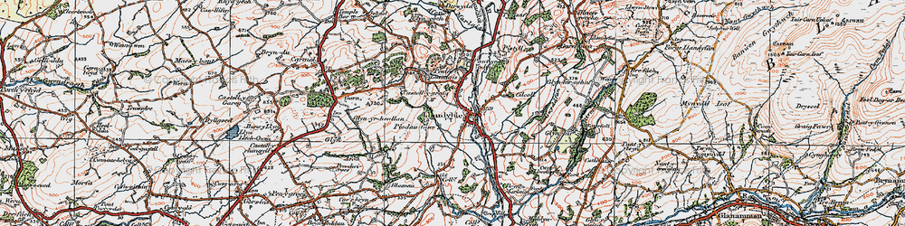 Old map of Llandybie in 1923