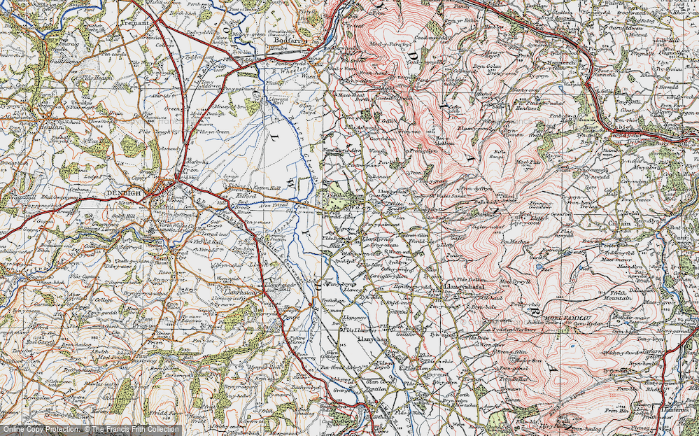Old Map of Llandyrnog, 1922 in 1922