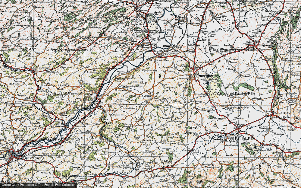 Old Map of Llandyssil, 1921 in 1921
