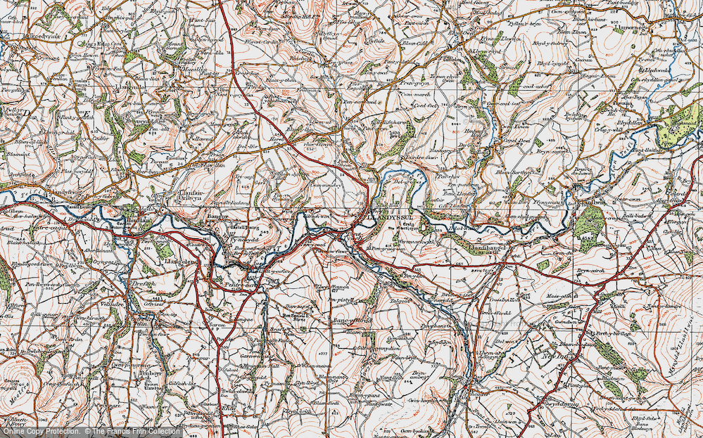 Old Map of Llandysul, 1923 in 1923