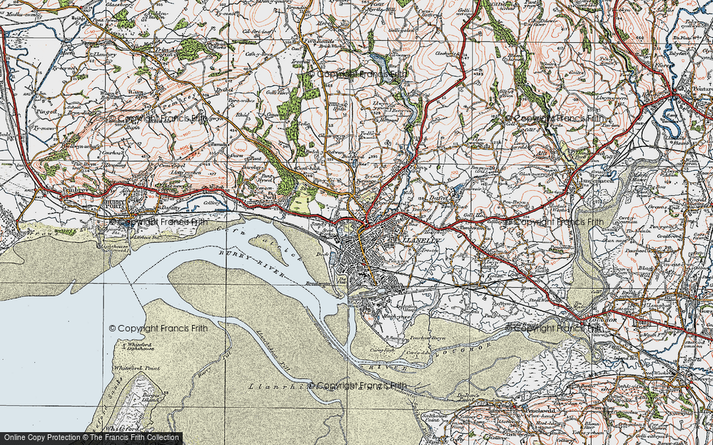 Old Map of Llanelli, 1923 in 1923