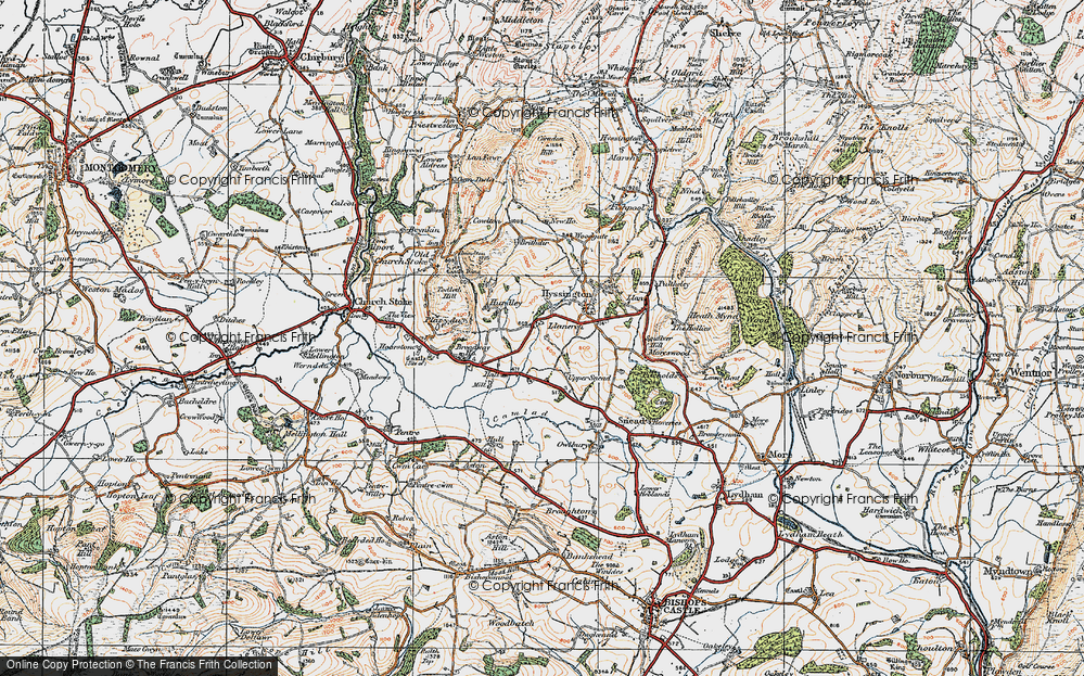 Old Map of Llanerch, 1920 in 1920