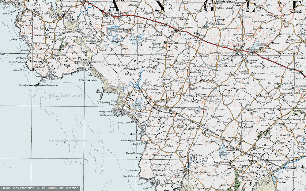 Old Map of Llanfaelog, 1922 in 1922