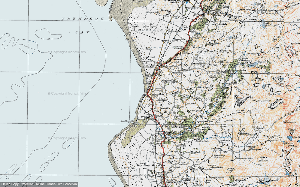 Old Map of Llanfair, 1922 in 1922