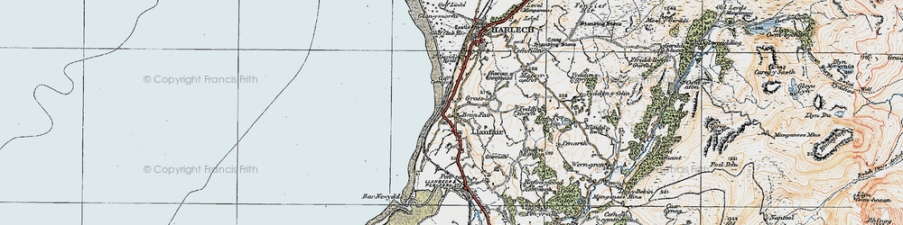 Old map of Llanfair in 1922