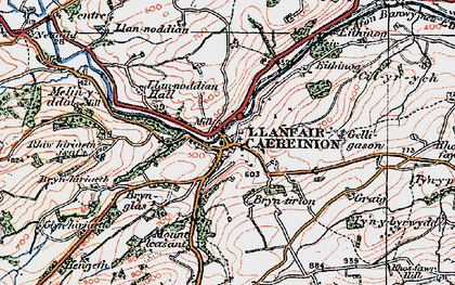 Old map of Tyn-y-byrwydd in 1921