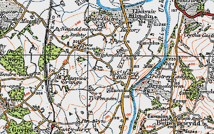 Old map of Ty Pengam in 1919