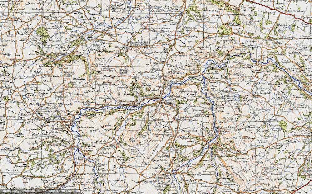 Old Map of Llanfair Talhaiarn, 1922 in 1922