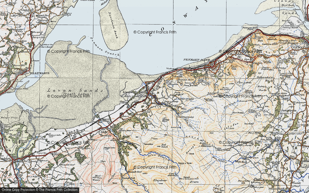Old Map of Llanfairfechan, 1922 in 1922