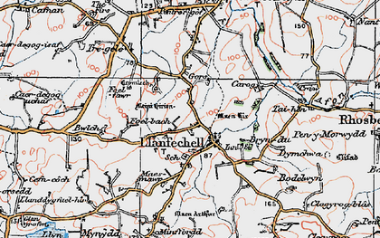 Old map of Llanfechell in 1922