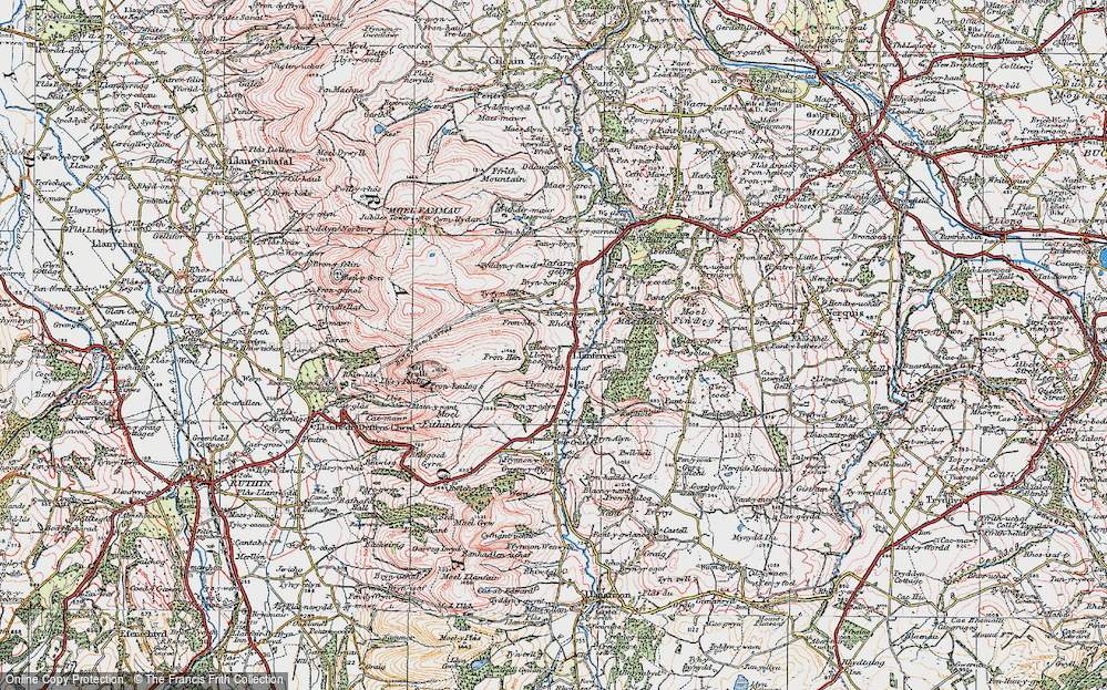 Old Map of Llanferres, 1924 in 1924
