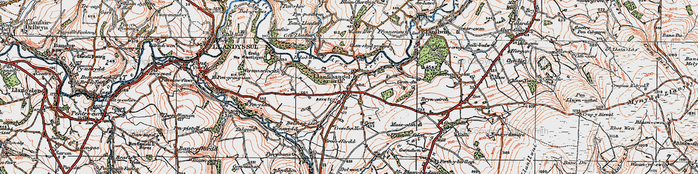 Old map of Bryn-ceirch in 1923