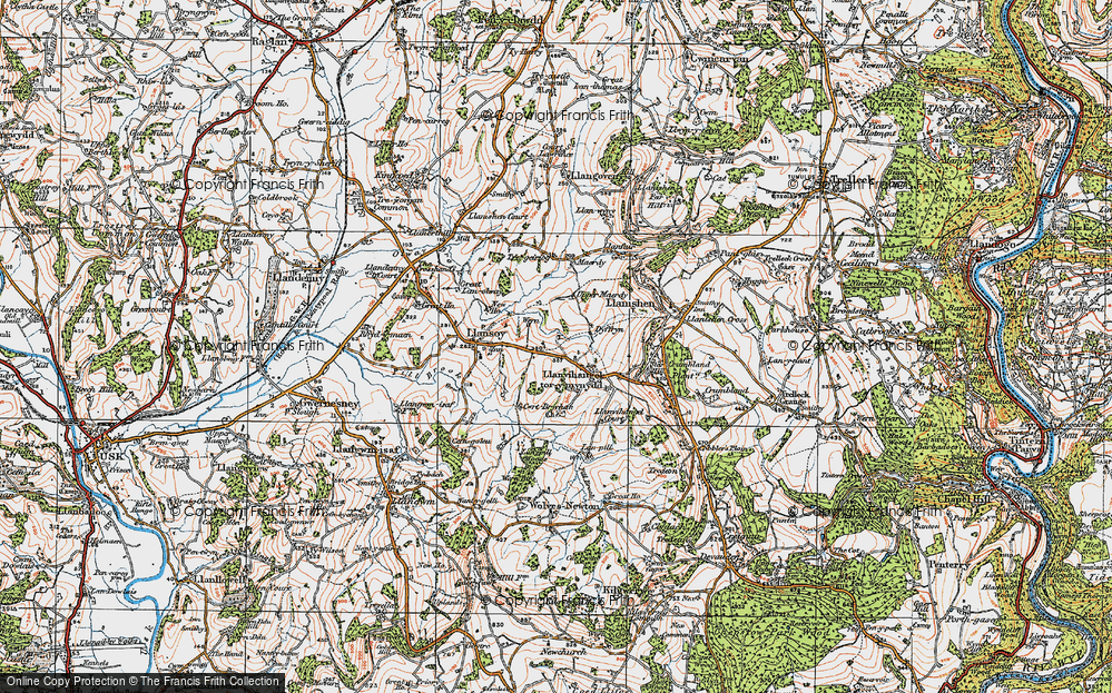 Old Map of Llanfihangel Tor y Mynydd, 1919 in 1919