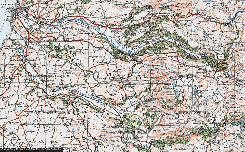 Old Map of Llanfihangel-y-Creuddyn, 1922 in 1922