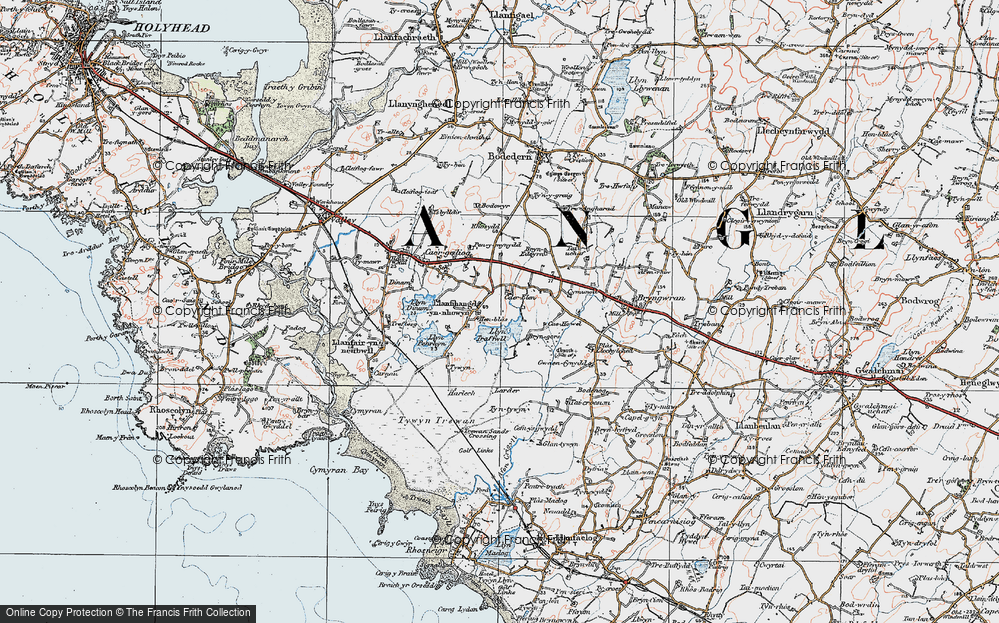 Old Map of Llanfihangel yn Nhowyn, 1922 in 1922