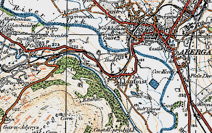 Old map of Llanfoist in 1919